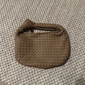 Melie Bianco Larissa Woven Faux-Leather Shoulder Bag. Small size.